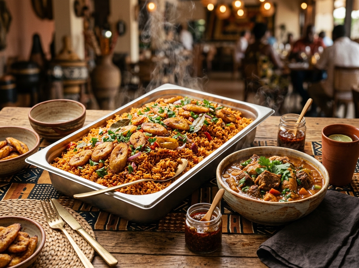 Gusie's Cafe Authentic Jollof Rice & Stew